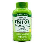 امگا 3 روغن ماهی نیچرز تروث 2400 میلی‌گرم 90 عددی  Nature’s Truth Odorless Fish Oil Coated Softgels