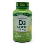 ویتامین D3 نیچرز تروث دوز 5000 واحد 300 عددی Nature’s Truth Vitamin D3 5000 IU 300 Softgels