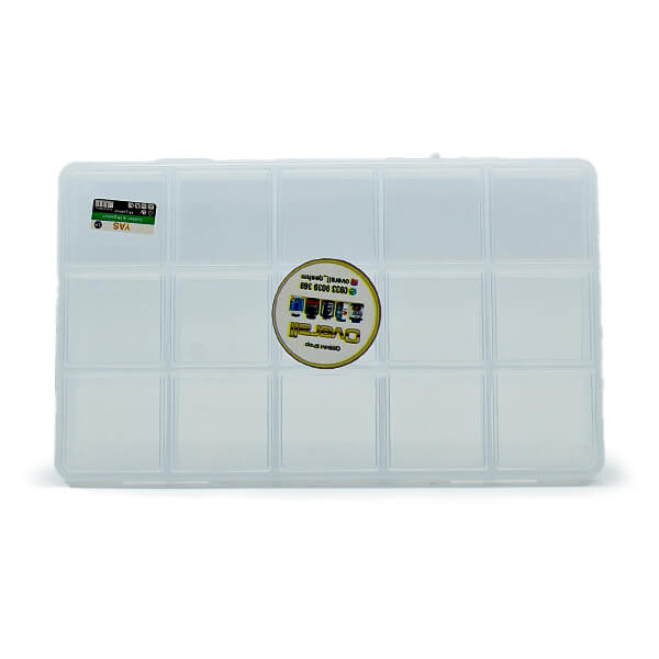 15-compartment-supplement-organizer-box-j1 جعبه قرص و مکمل ورزشی ۱۵ محفظهای شفاف Compartment Supplement Organizer Box - تصویر 1