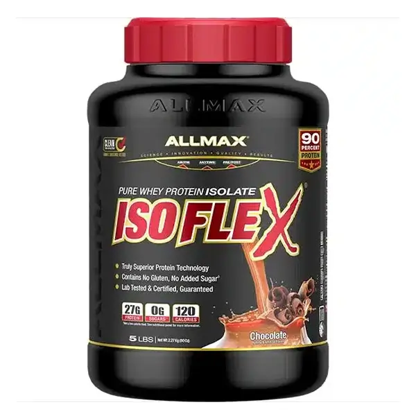 allmax-isoflex-pure-whey-protein-isolate-webp-1 پروتئین وی ایزوله آلمکس ایزوفلکس ALLMAX ISOFLEX Pure Whey Protein Isolate - تصویر 1