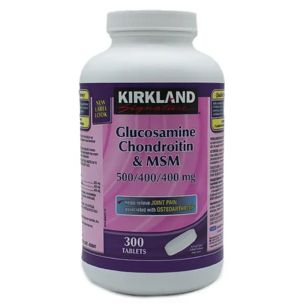 kirkland-signature-glucosamine-chondroitin-msm-webp-1 گلوکزآمین کندرویتین و ام اس ام کرکلند Kirkland Signature Glucosamine Chondroitin & MSM - تصویر 1
