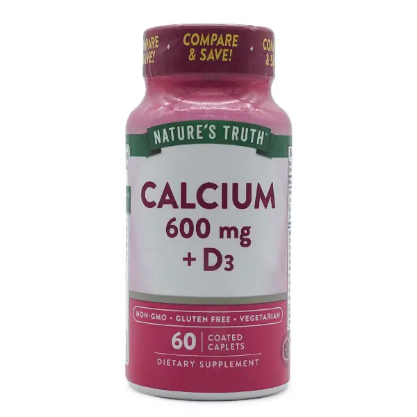 natures-truth-calcium-600-mg-d3-webp-1 قرص کلسیم و ویتامین D3 نیچرز تروث Nature's Truth Calcium 600 mg - تصویر 1