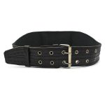 کمربند بدنسازی چرمی حرفه‌ای مشکی کلاسیک Premium Leather Weightlifting Belt