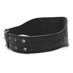 کمربند بدنسازی چرمی حرفه‌ای مشکی کلاسیک Premium Leather Weightlifting Belt - تصویر 2