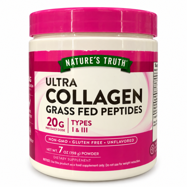 پودر اولترا کلاژن نیچرز تروث ۱۹۸ گرم بدون طعم نوع ۱ و ۳ | Nature's Truth Ultra Collagen - تصویر 2