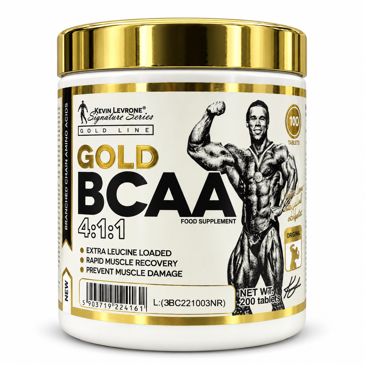 333 قرص آمینو گلد BCAA کوین لورون ۴:۱:۱ ۲۰۰ عددی | Kevin Levrone Gold BCAA - تصویر 1